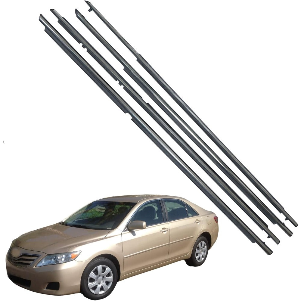 Chrome Window Weatherstrip Kit for 2007-2011 Toyota Camry, 4-Piece