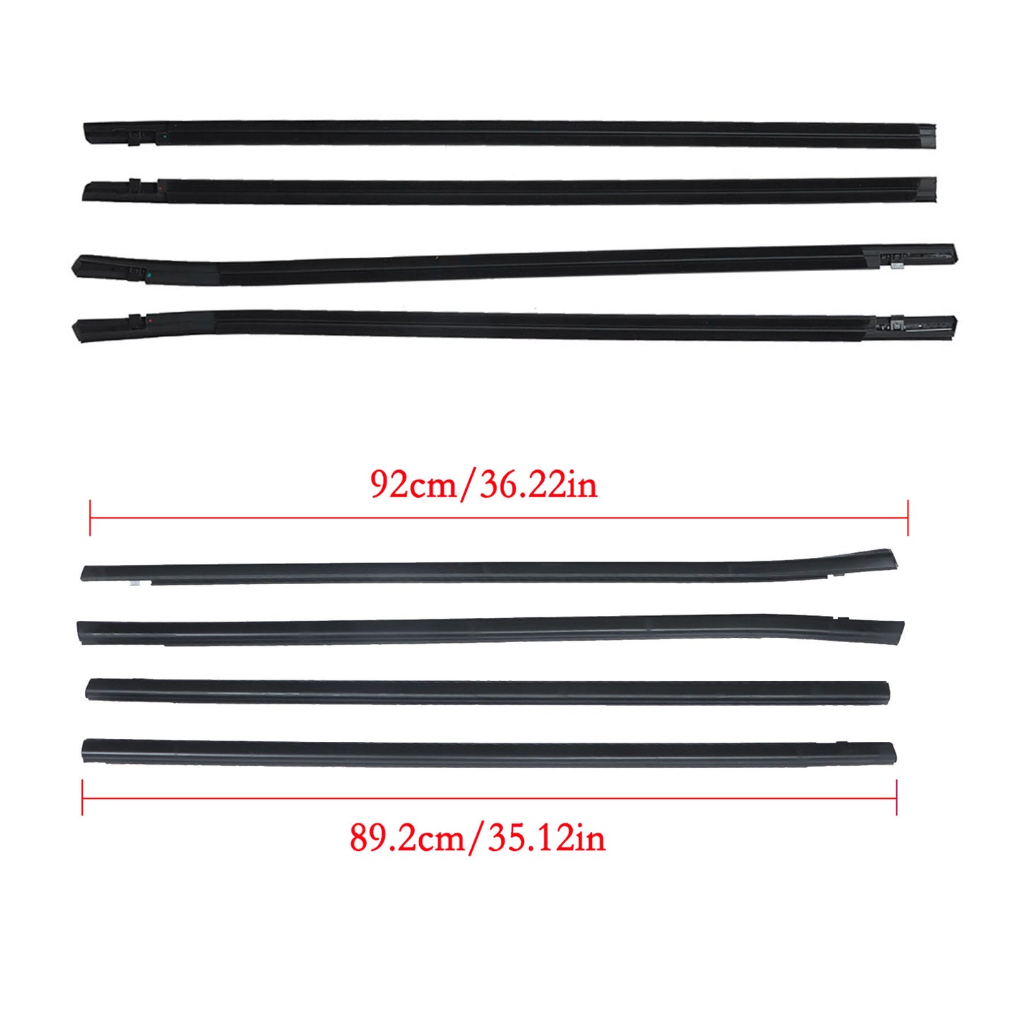 Window Weatherstrip 4PCS Molding Trim Seal Belt Replacement for Honda Civic Sedan 2016-2022