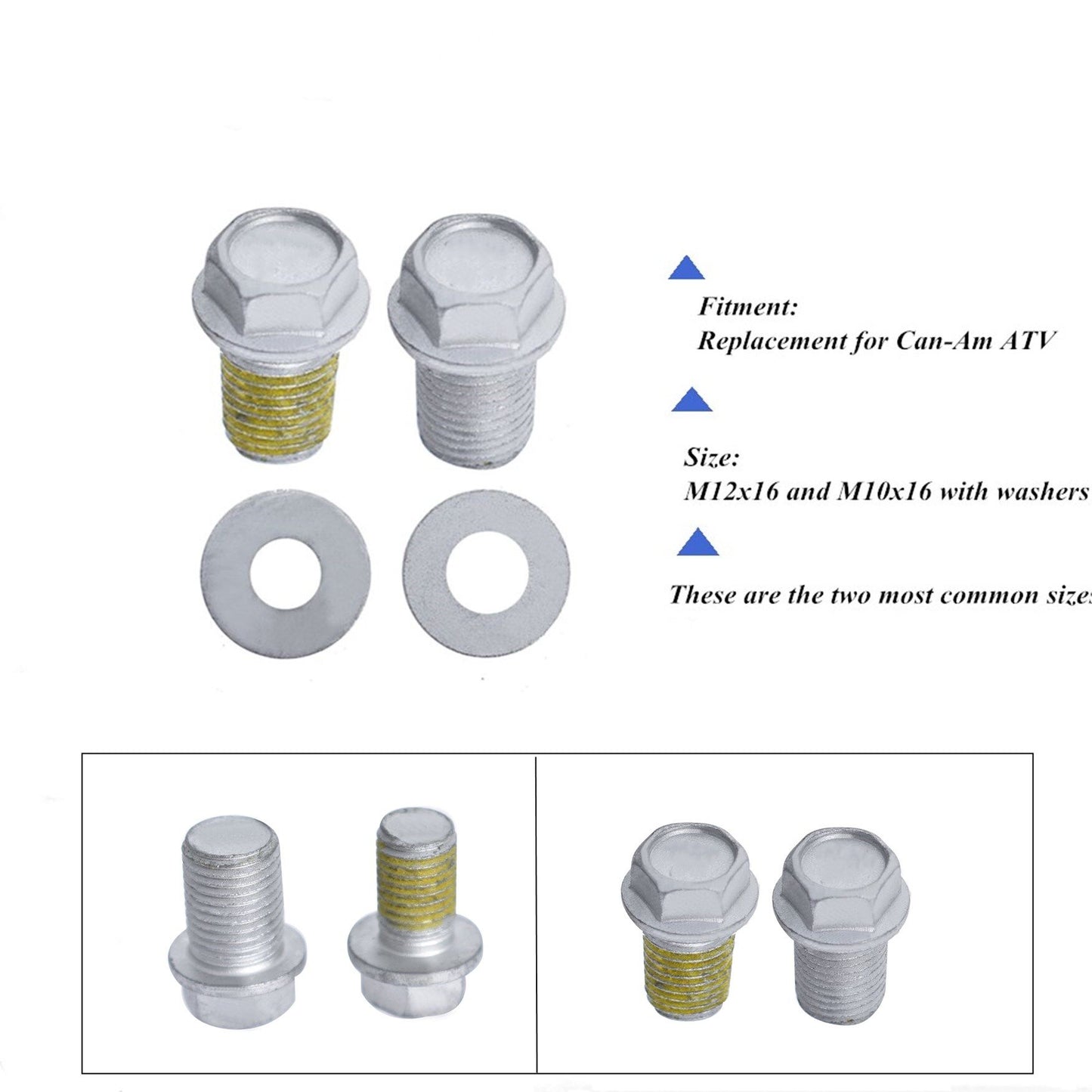 munirater For Can-am Drive Shaft Bolt Set With Washers M12 And M10 x16 Propshaft Driveline