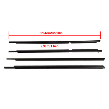 Outer Window Belt Weatherstrip Kit for 2003-2009 Toyota 4Runner, 4-Piece
