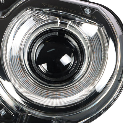 munirater Headlights For Dodge Challenger 2015-2018 LED Assembly Black Housing Right&Left