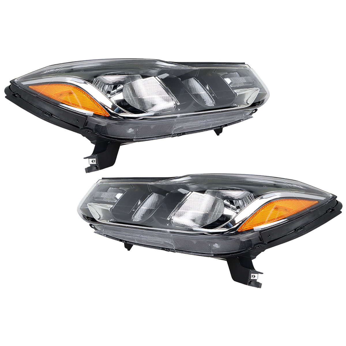 munirater Headlight For 2017-2019 Chevrolet Trax LS LT Halogen Chrome Housing Left+Right