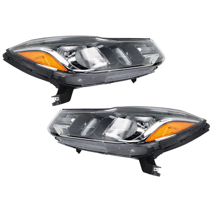 munirater Headlight For 2017-2019 Chevrolet Trax LS LT Halogen Chrome Housing Left+Right