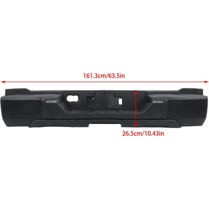 Black Rear Step Bumper for Toyota Tundra 2022-2024, without Sensor Holes, TO1103139