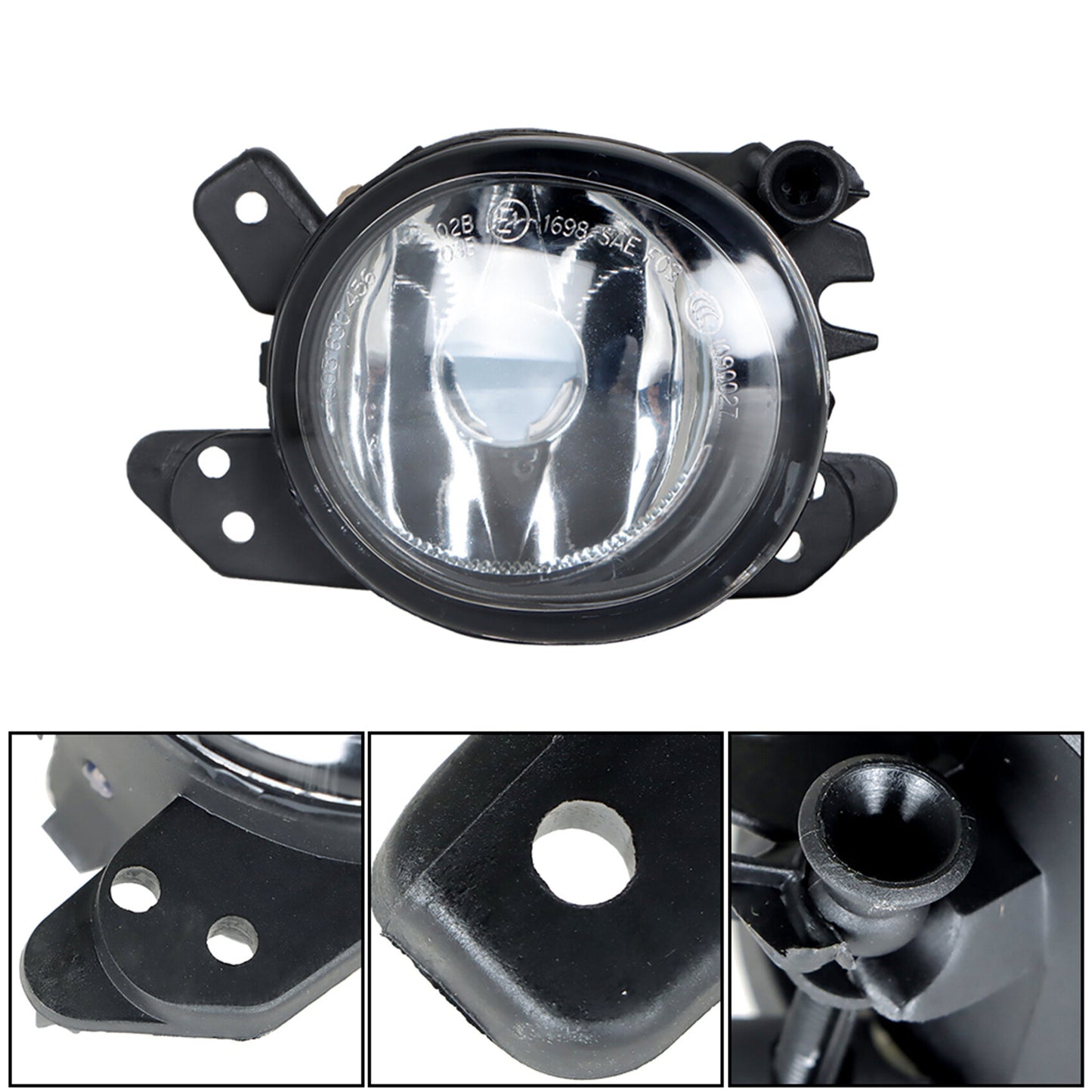 munirater 2-Pack Clear Lens Bumper Fog Light Lamp 2518200756 2518200856 Replacement for Mercedes 2006-2014