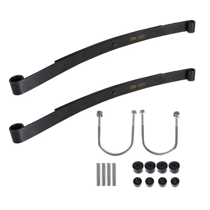 munirater Golf Cart Rear 2 - Leaf Spring Kit with Bushings & Sleeves Heavy Duty Replacement for 2008 - Up EZGO RXV Golf Cart 603498 604494