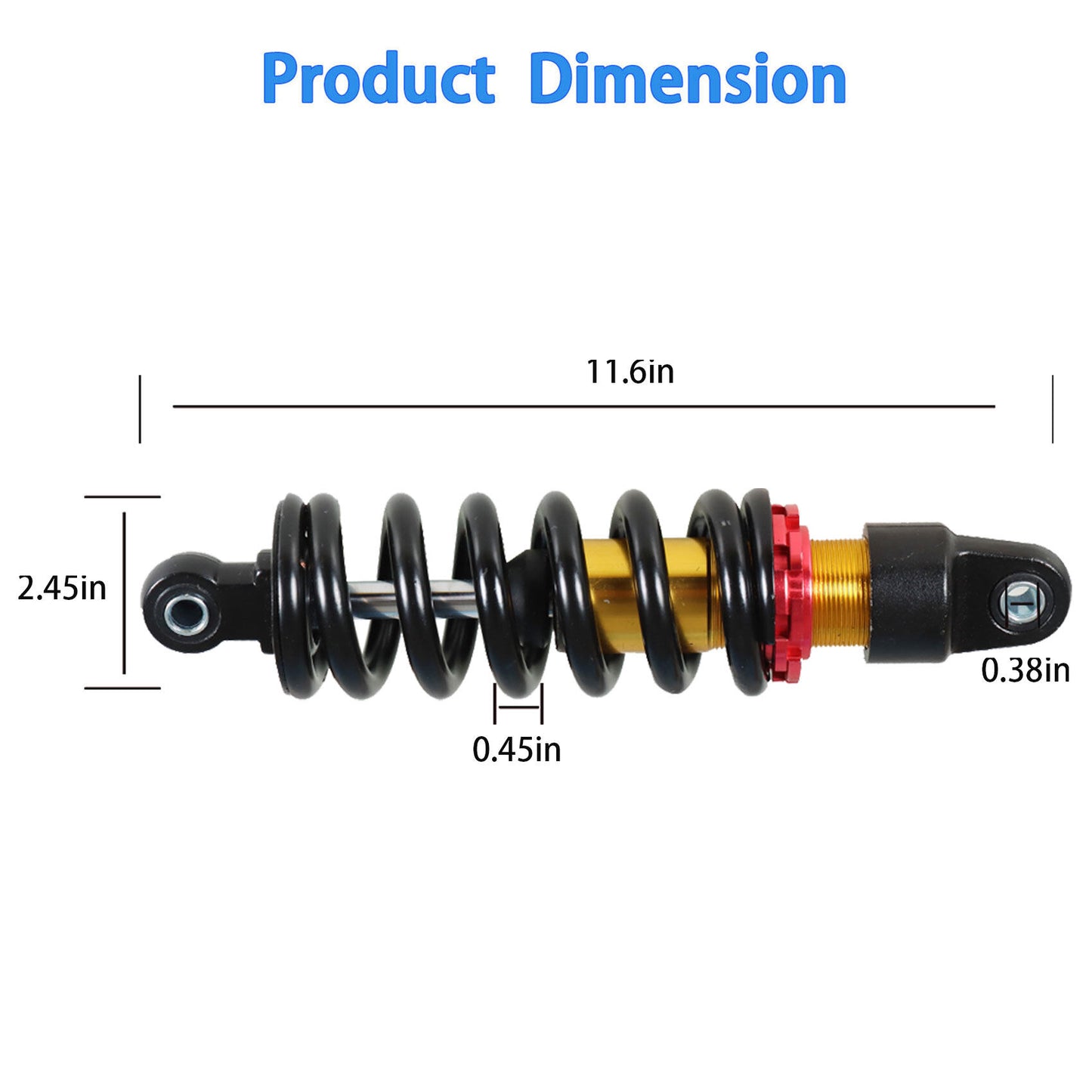 munirater Rear Shocks Absorbers Suspension 10.5inch 270mm Replacement for Dirt Pit Bike SDG SSR Coolster 110cc 125cc