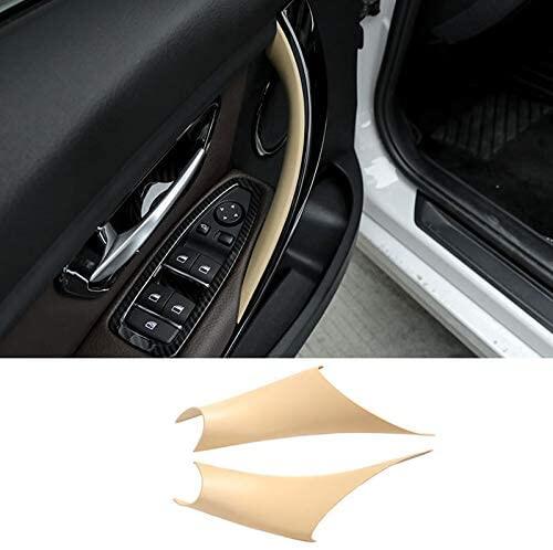 munirater Beige Driver and Passenger Side Carbon Fiber Door Handle Wraps Covers Replacement for 320i 328i 330i 335i F30/F31 2012-2018 and 428i 435i F32/F36 2014-2017