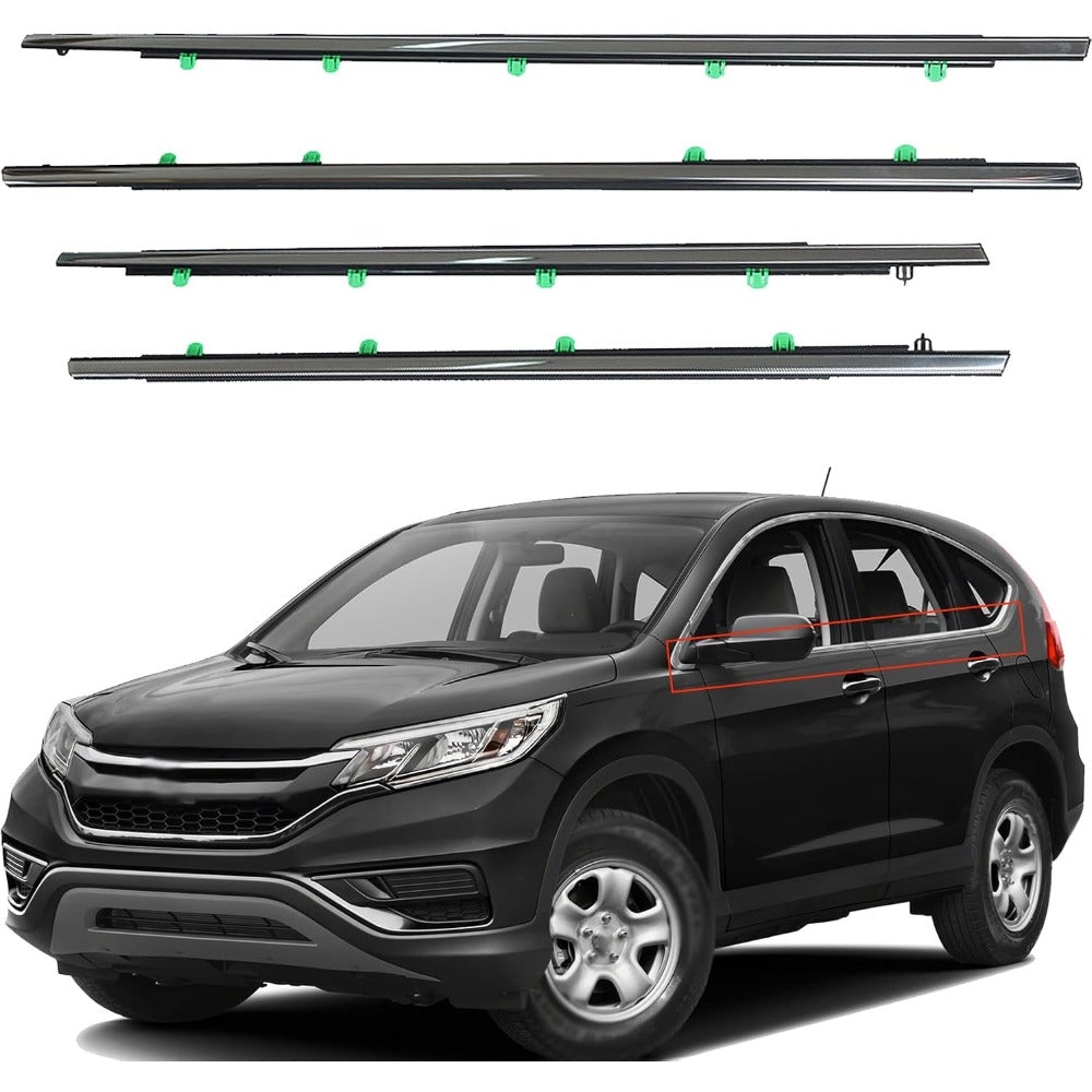 Chrome Outer Window Belt Weatherstrip Kit for 2012-2016 Honda CR-V
