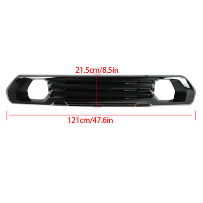 munirater Front Lower Bumper Grille Plate Filler Painted Gloss Black Factory Plastic Replacement for 2019 2020 2021 2022 Sierra 1500 AT4 Denali 84176747