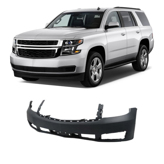 munirater Front Bumper Cover Fascia Primed Replacement for 2015-2020 Suburban Tahoe 84408068 W/o Sensor Holes