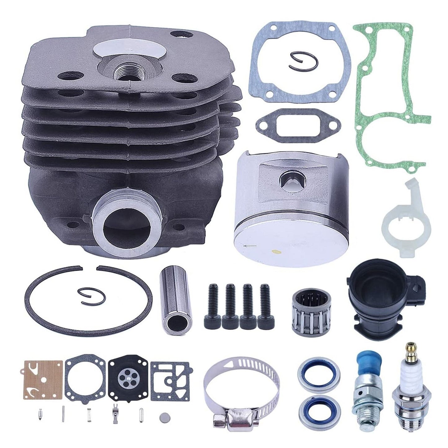 munirater 52MM Big Bore Cylinder Piston Kit Replacement for 365 371 372 372XP Chainsaw with Gasket Replaces 503 93 93-72