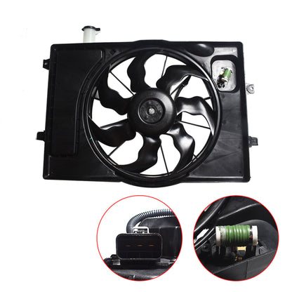 munirater Radiator Condenser Cooling Fan Assembly Replacement for 2017-2018 Elantra Sedan