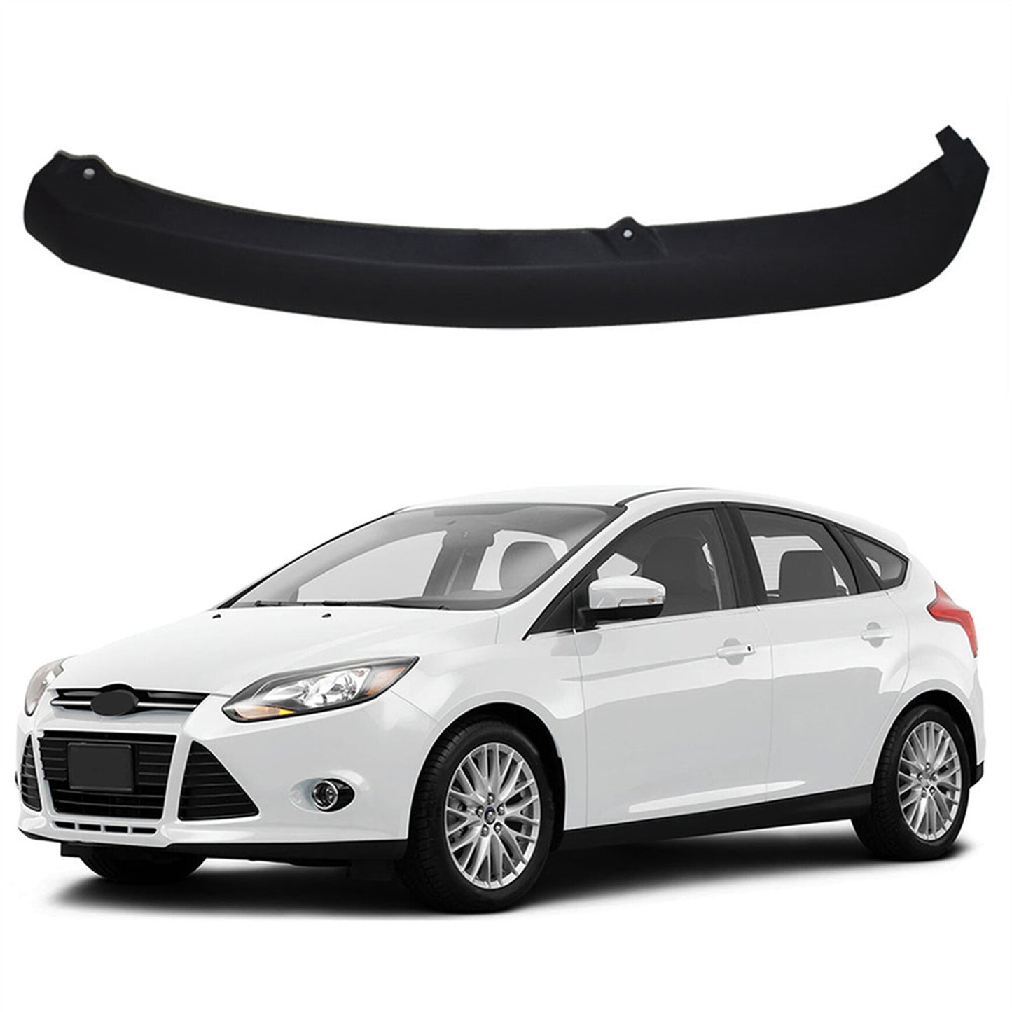 munirater Front Bumper Spoiler Lip Air Chin Splitter Replacement for Focus Sedan/Hatchback 2012 2013 2014 Bumper Valance Deflector Panel Air Dam Left FO1095244C