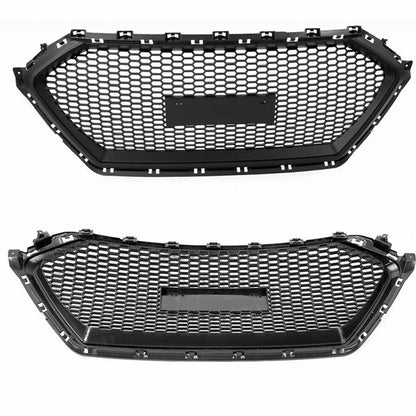 munirater Front Bumper Hood Automotive Grille Grill Black Honeycomb Replacement for 2017 2018 Elantra GL GLS L LE Limited SE SEL Sedan 4-Door