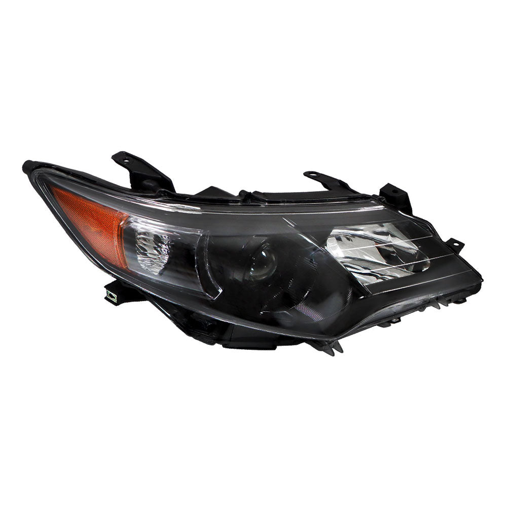 munirater Black Headlight Headlamp Assembly Driver and Passenger Side Replacement for 2012-2014 Camry [SE Style] with Amber Corner 8115006470, 8111006470, 8115006800, 8111006800