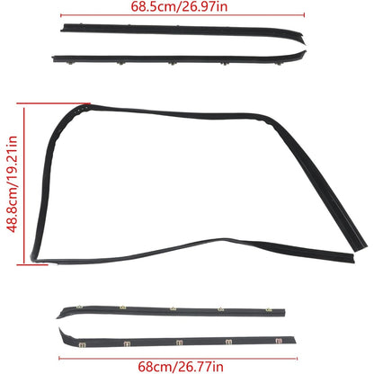 Window Sweep & Run Channel Weatherstrip Kit for 1981-1986 K3500, 6-Piece