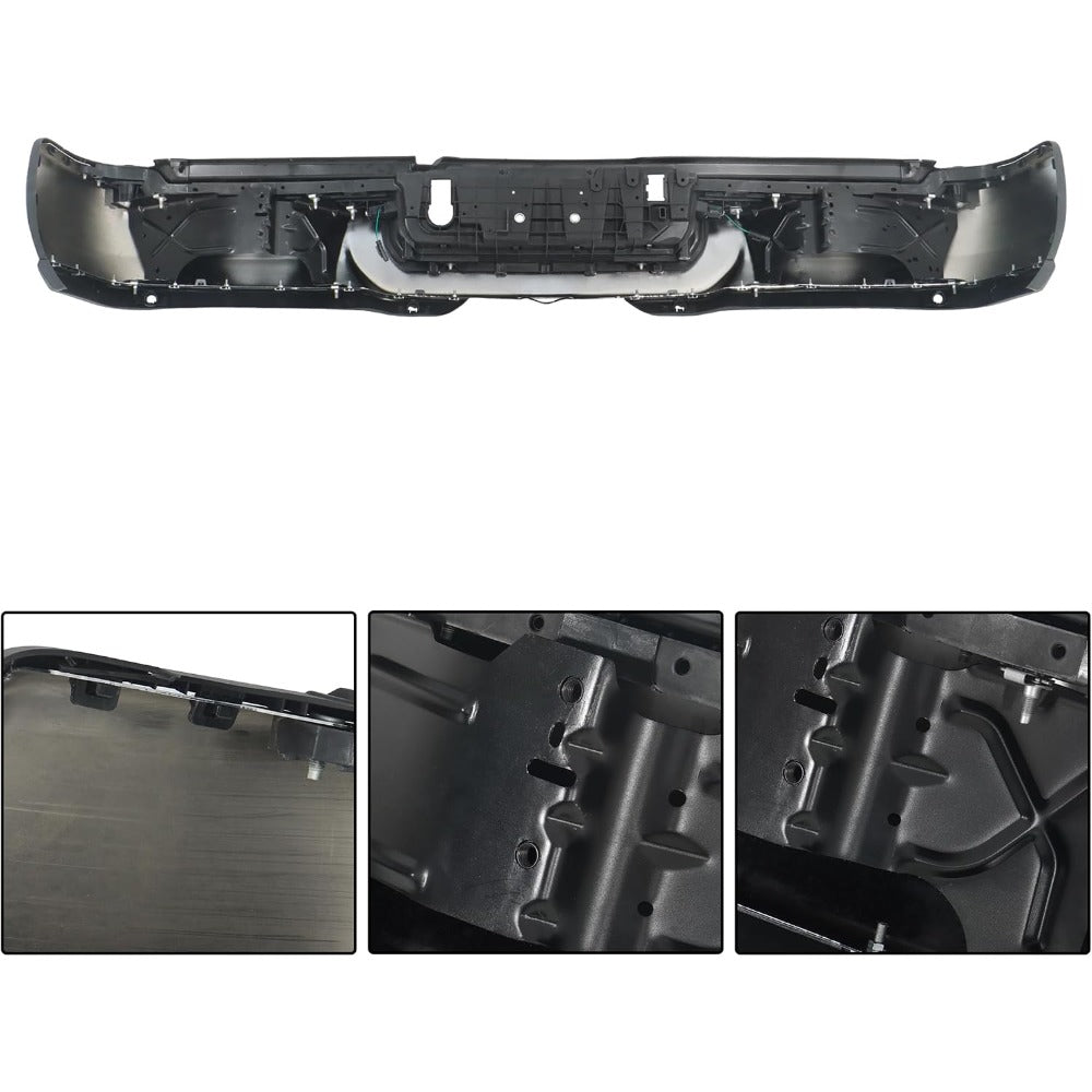 Chrome Rear Step Bumper for Ram 2500 2019-2024, with Sensor Holes, without Light Openings, CH1103184