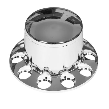 munirater 4PCS Rear Wheel Axle Hub Cover Kit 33mm Nut Covers Chrome ABS Plastic Replacement for Semi-Truck