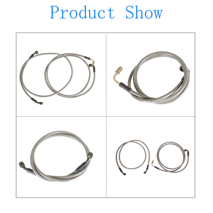 munirater Extended Front/Rear Brake Lines For Polaris RZR 800/S 800/4 800/XP 900/570 1068