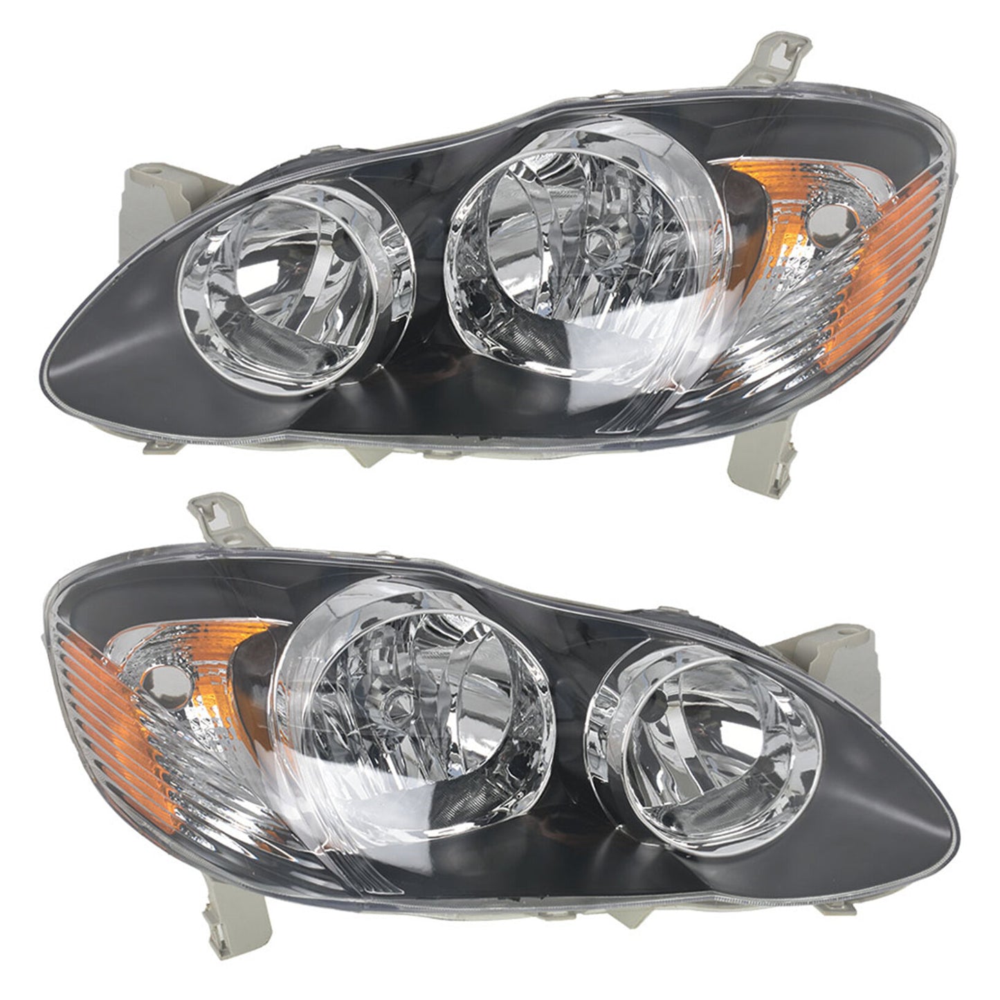 munirater Head Lamps Headlights Left+Right Replacement for 2003 2004 2005 2006 2007 2008 Corolla Clear