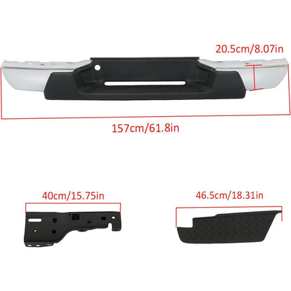 Chrome Steel Rear Step Bumper for Chevrolet Colorado & GMC Canyon 2008-2012, GM1103156