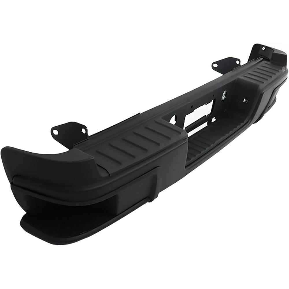 Black Rear Step Bumper for Chevrolet Colorado & GMC Canyon 2015-2019, without Sensor Holes, GM1103180