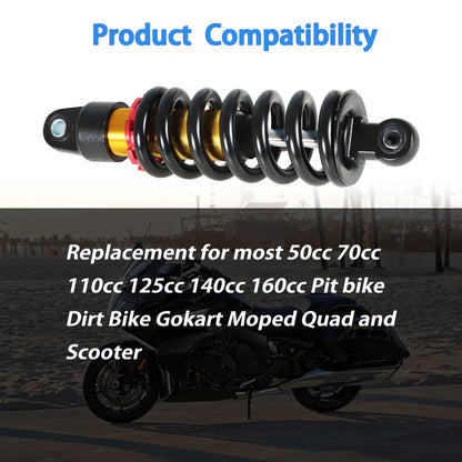 munirater Rear Shocks Absorbers Suspension 10.5inch 270mm Replacement for Dirt Pit Bike SDG SSR Coolster 110cc 125cc