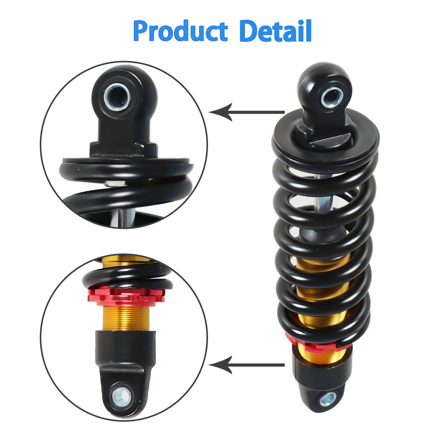 munirater Rear Shocks Absorbers Suspension 10.5inch 270mm Replacement for Dirt Pit Bike SDG SSR Coolster 110cc 125cc