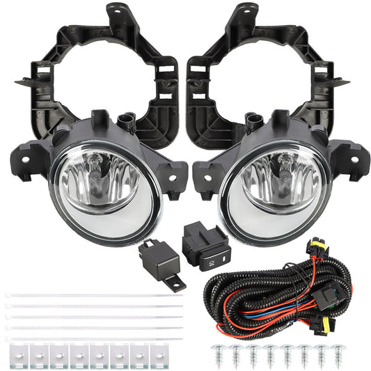 munirater 1 Pair of Fog Lights Assembly with Wiring Harness & Switch Replacement for 2007-2009 Nissan Altima