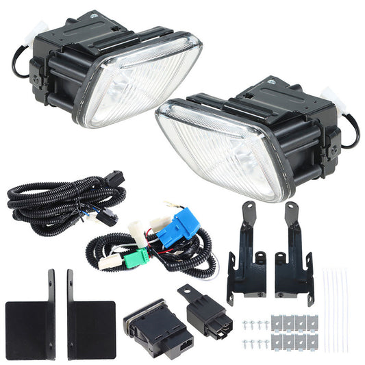 munirater 2-Pack Fog Lights Assembly with Bulbs and Switch Wiring Kit Replacement for 1996-1998 Honda Civic