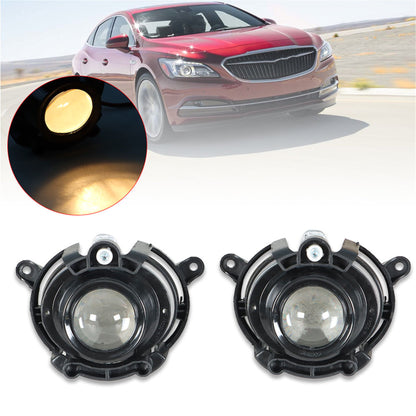 munirater 1 Pair of Clear Lens Bumper Fog Light Lamp Assembly Passenger & Driver Side Replacement for 2010-2013 Buick LaCrosse