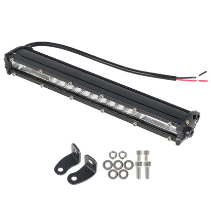 munirater 1PCS LED Work Light Bar 12 Inch Single Row Super Bright White Road Driving Lights Off-Road Light Bumper Roof Light Replacement for SUV ATV Truck Boat Tractor