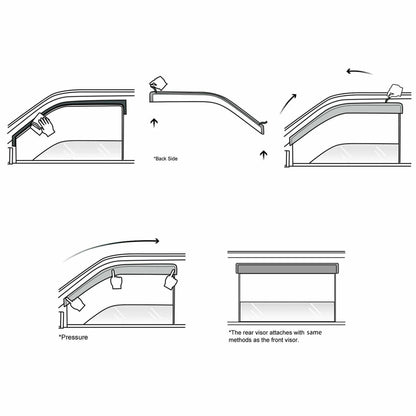 munirater Side Window Visor Vent Rain Guard Deflector Replacement for 2006-2011 Honda Civic Sedan