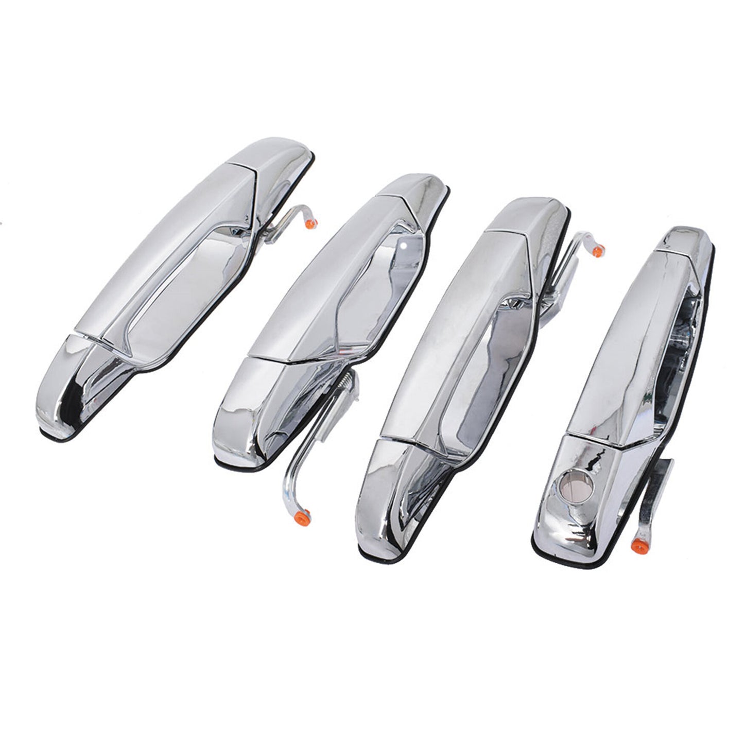 munirater Exterior Chrome Door Handle Set Front Rear Driver Passenger Side Replacement for 2007-2014 Escalade Silverado GM1310163