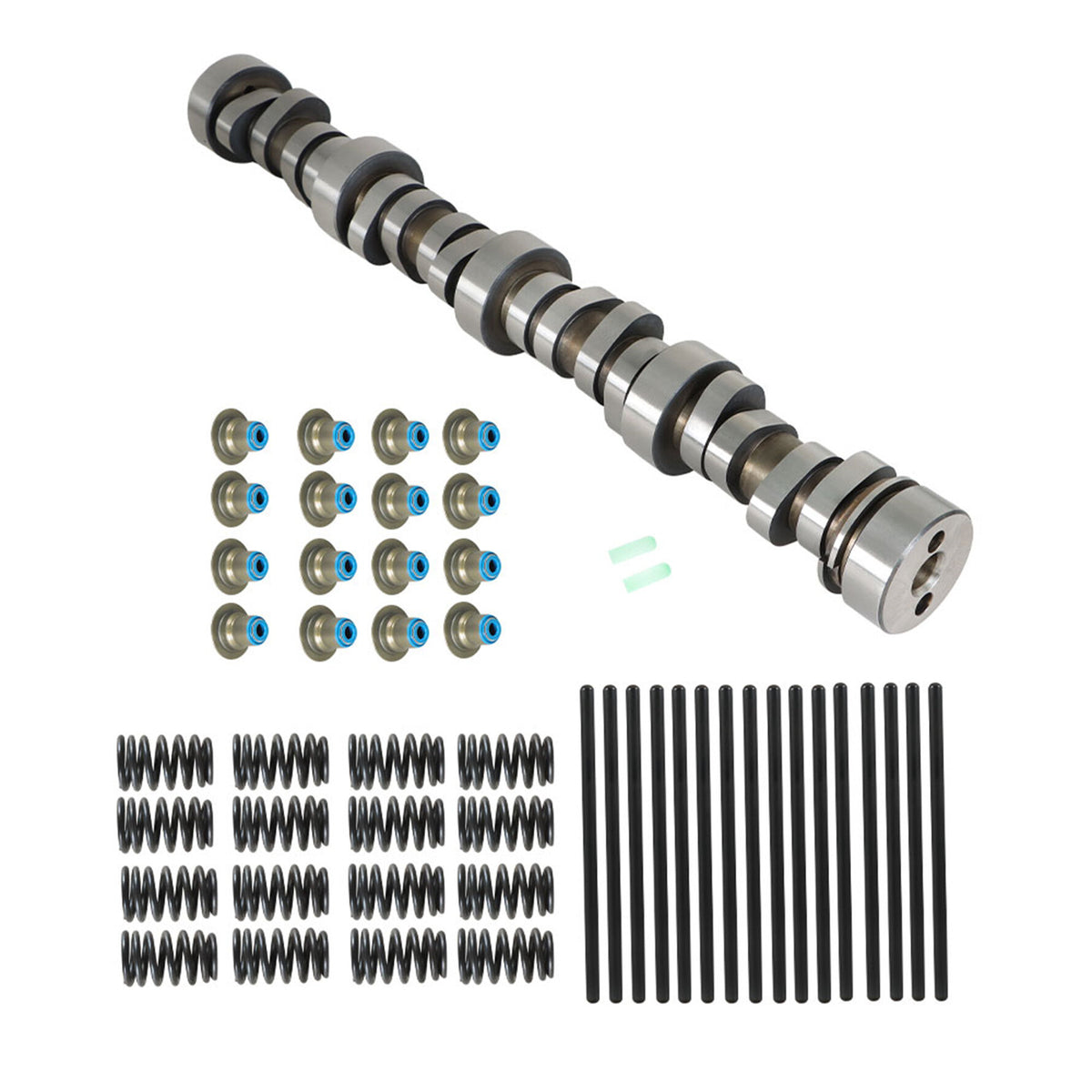 munirater Stage 4 LS Truck Camshaft Kit & Chromoly Pushrods Replacement for Silverado Sierra 4.8 5.3 6.0
