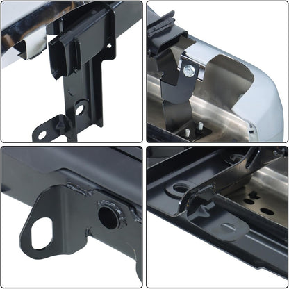 Chrome Steel Rear Step Bumper for Ford Ranger 2019-2023, FO1103231