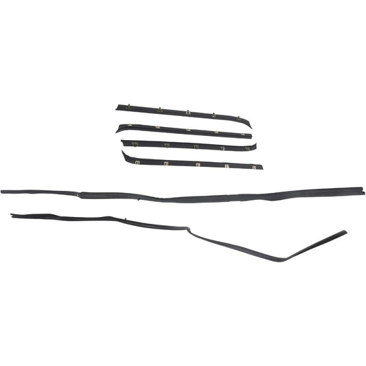 Window Sweep & Run Channel Weatherstrip Kit for Chevrolet K5 Blazer, 6-Piece
