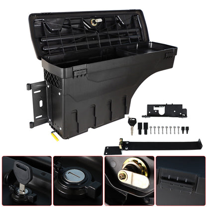 munirater Truck Bed Storage Box Case Lockable Tool Box Replacement for Ram 1500 2500 3500 2002-2018 Left Driver Side