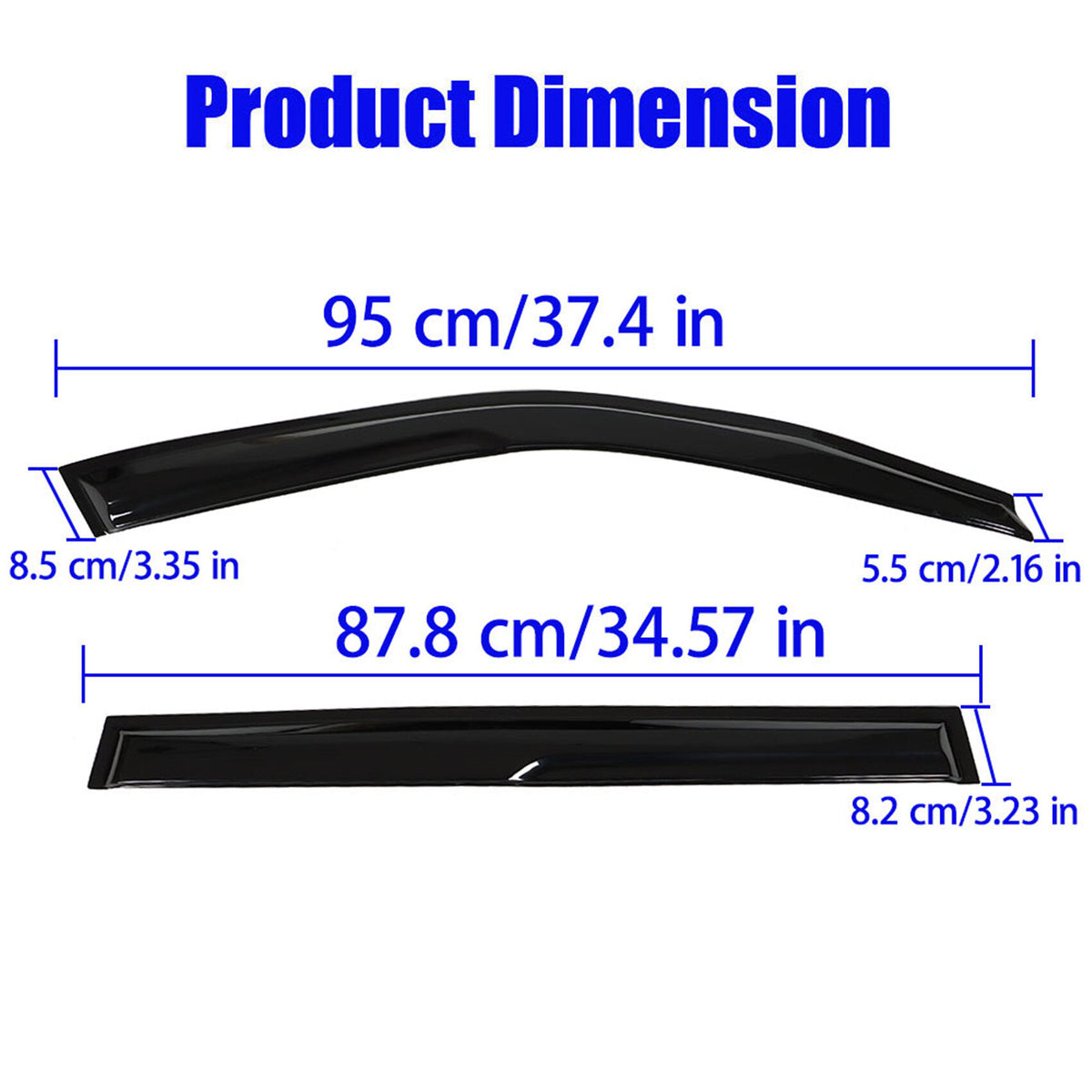 munirater Side Window Visor Vent Rain Guard Deflector Replacement for 2001-2007 Toyota Highlander