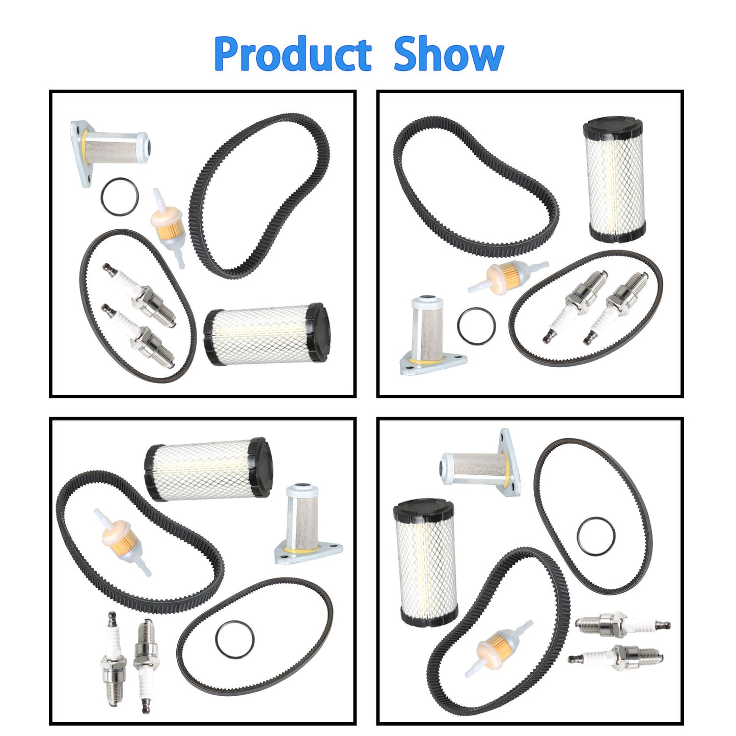 munirater Golf Cart Tune Up Kit with Oil Filter Drive Belt Starter Belt Replacement for 1996 - Up EZGO TXT ST 350 Gas Golf Cart