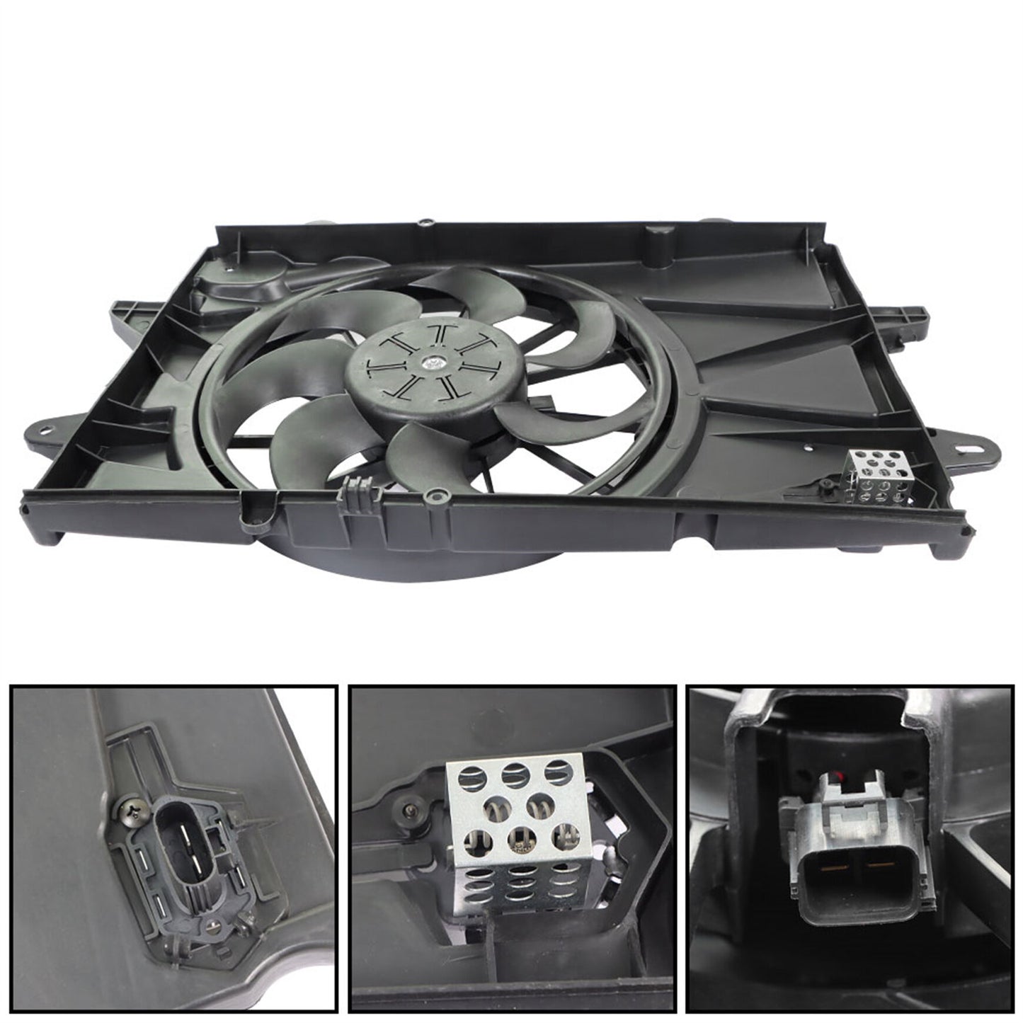 munirater Radiator Condenser Cooling Fan Replacement for 2010-2017 Chevrolet Equinox 2.4L