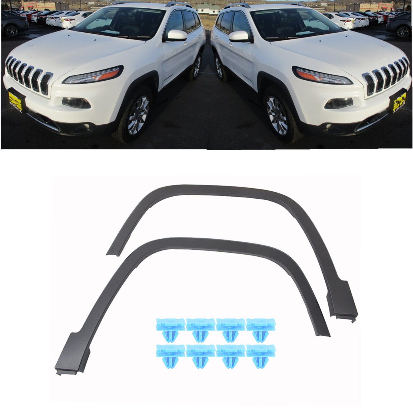 munirater 2PCS Fender Flares Fit For 2014 2015 2016 2017 Jeep Cherokee Front Left & Right