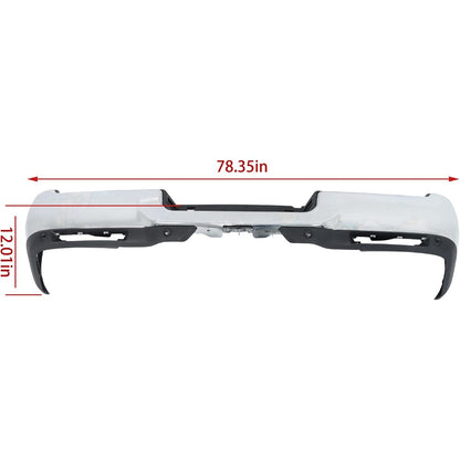 Chrome Rear Step Bumper for Ram 2500 2019-2024, with Sensor and Light Openings, CH1103185