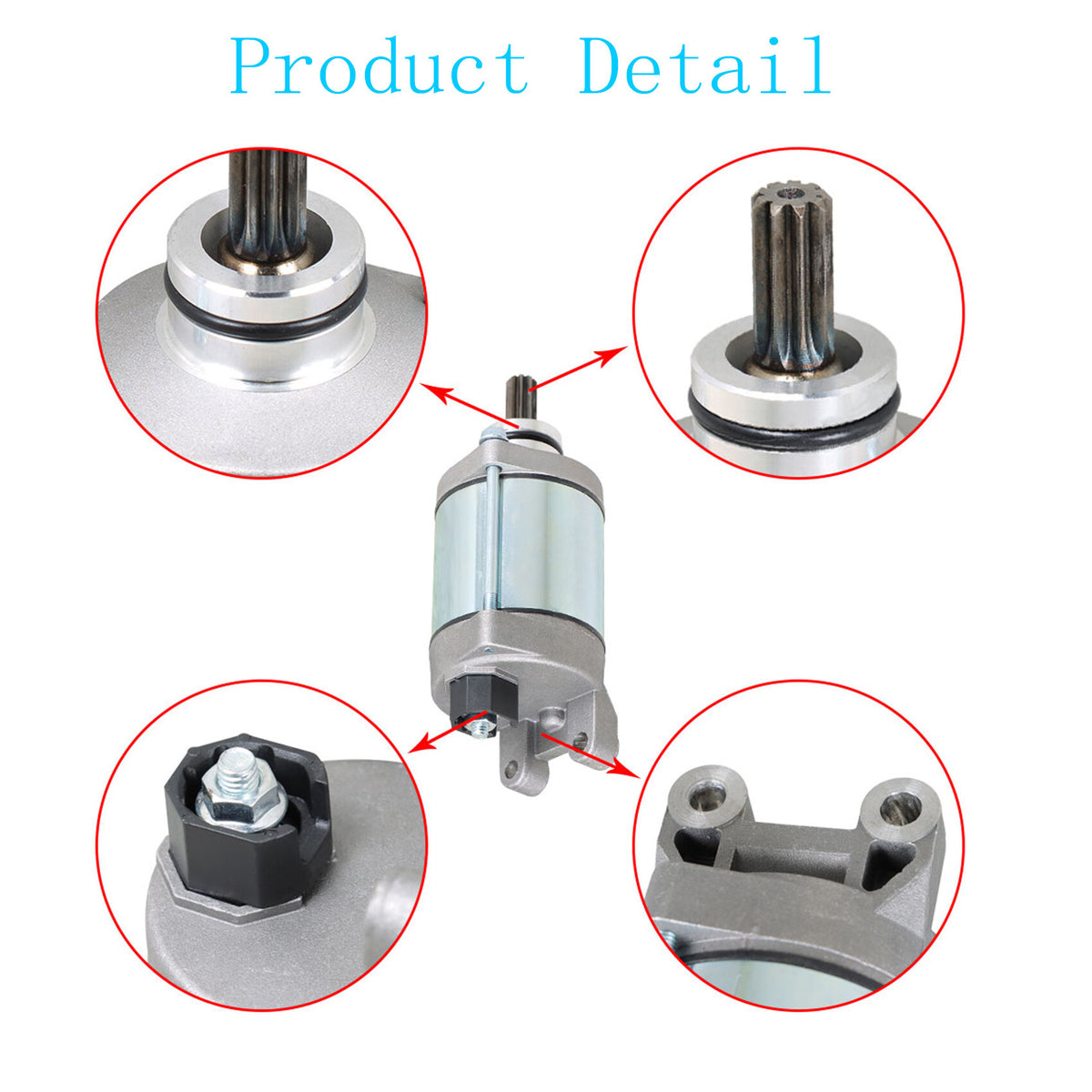 munirater Starter Motor Assembly Replacement for KFX450R 2008 2009 2010 2011 2012 2013 2014