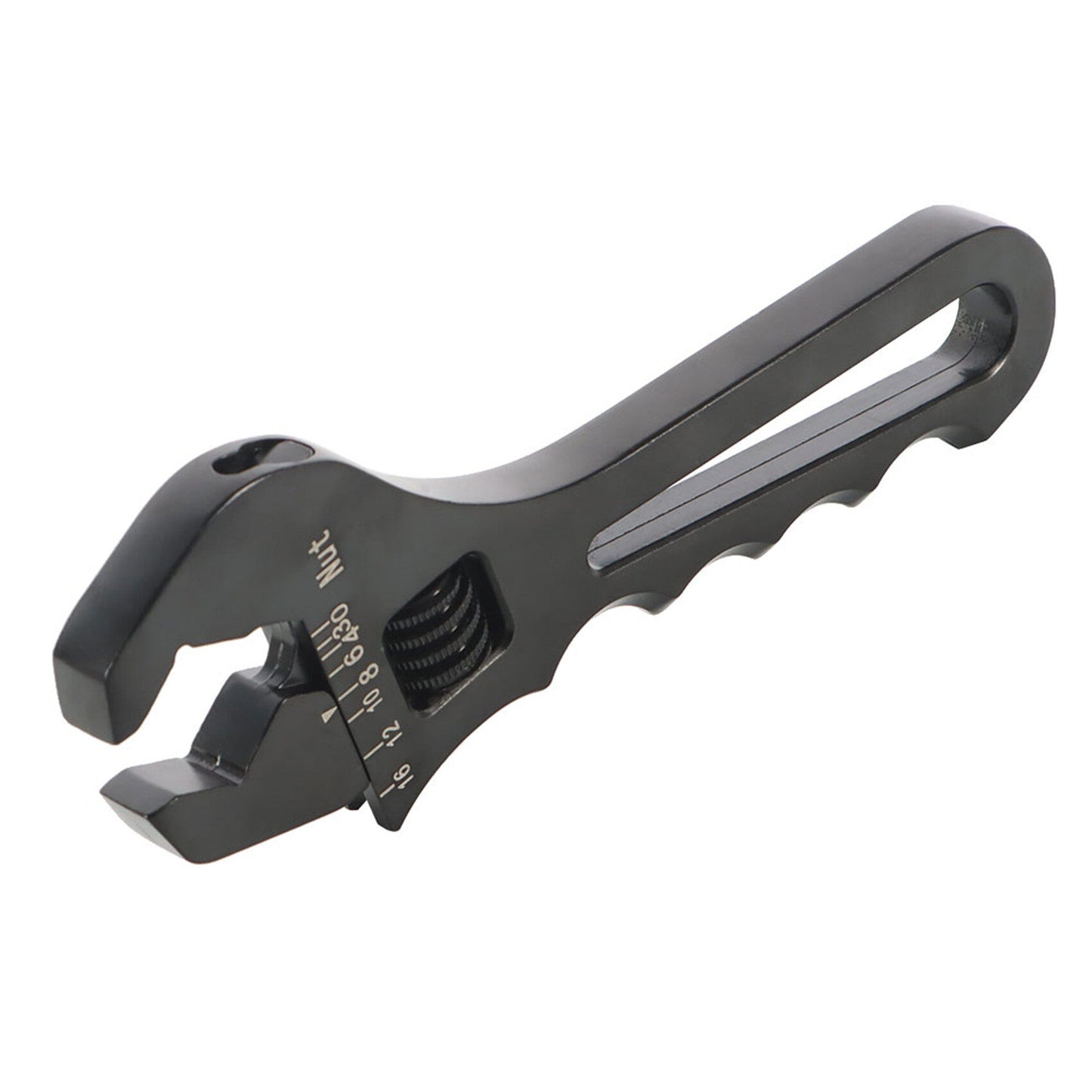 munirater 3AN-16AN Adjustable An Fitting Wrench Tool Light Aluminum Wrench Tool for Hose End Fitting Adapter Black