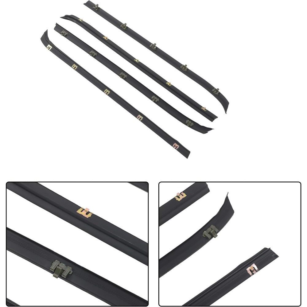 Window Sweep & Run Channel Weatherstrip Kit for Chevrolet K5 Blazer, 6-Piece