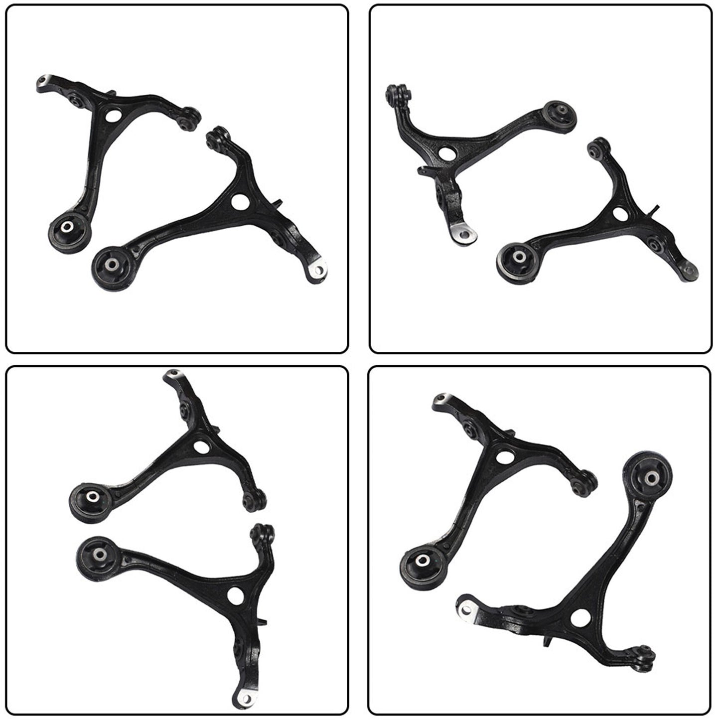 munirater Lower Upper Control Arms Left Right Suspension Kit Replacement for 03-07 Accord/ 04-08 TSX