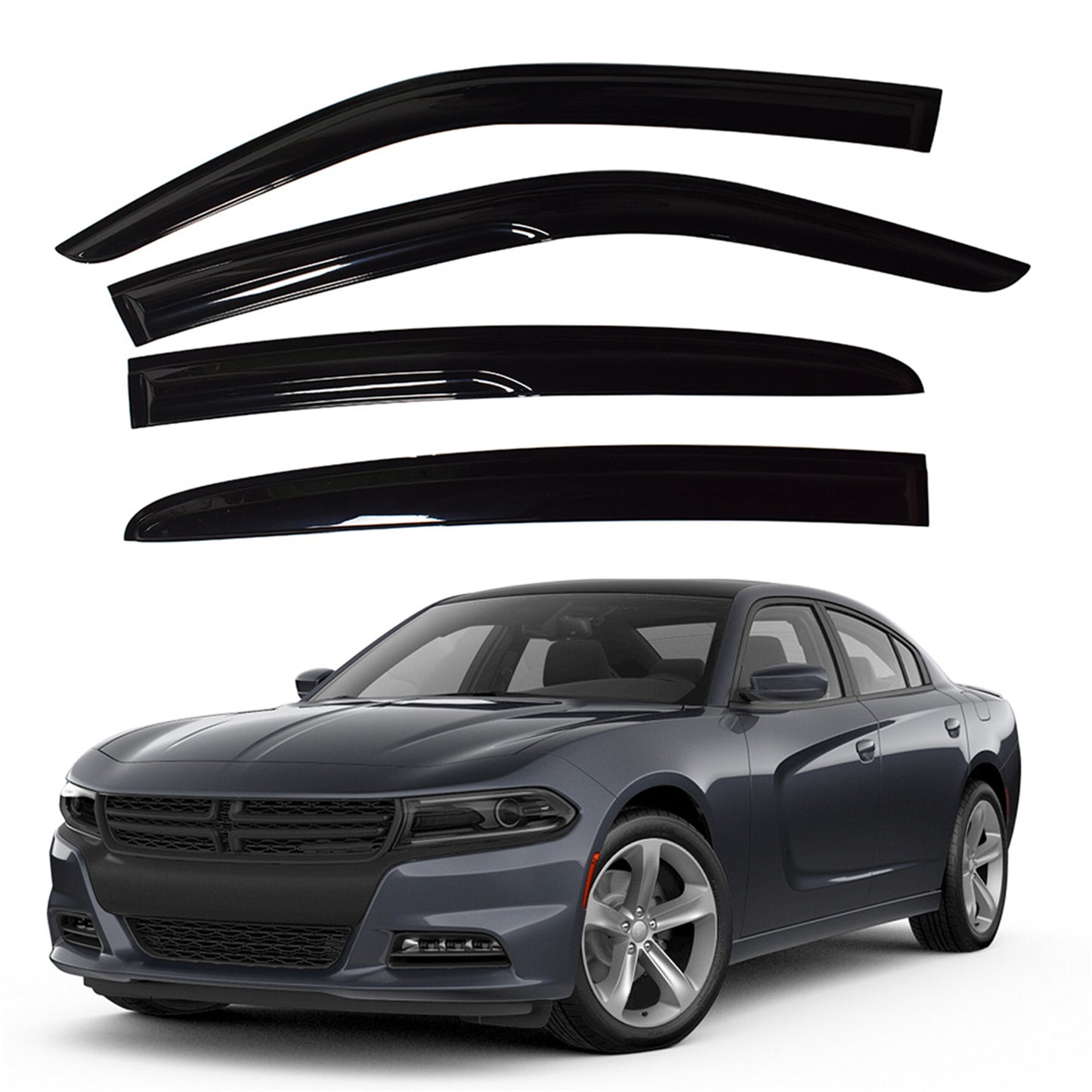 Window Visors Rain Guards Vent Shade Replacement for 2011-2020 Charger