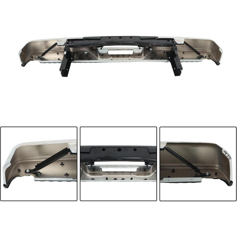 Chrome Steel Rear Step Bumper for Nissan Titan 2004-2015, NI1103109